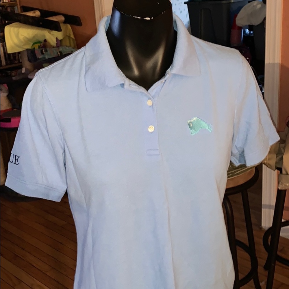 Harriton light blue polo shirt 👕 medium